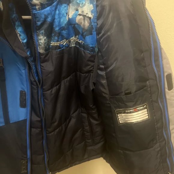 ZeroXposur Boys Light/Dark Blue Torque Systems Jacket Size 14/16 Removable Liner - Picture 8 of 8